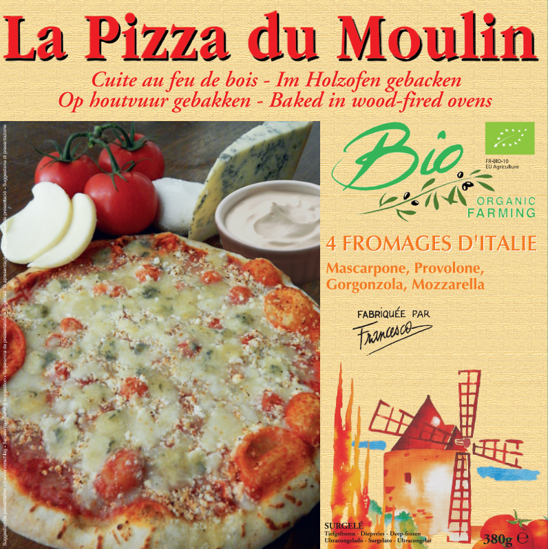 La Pizza du Moulin pizza 4 kazen bio 380g